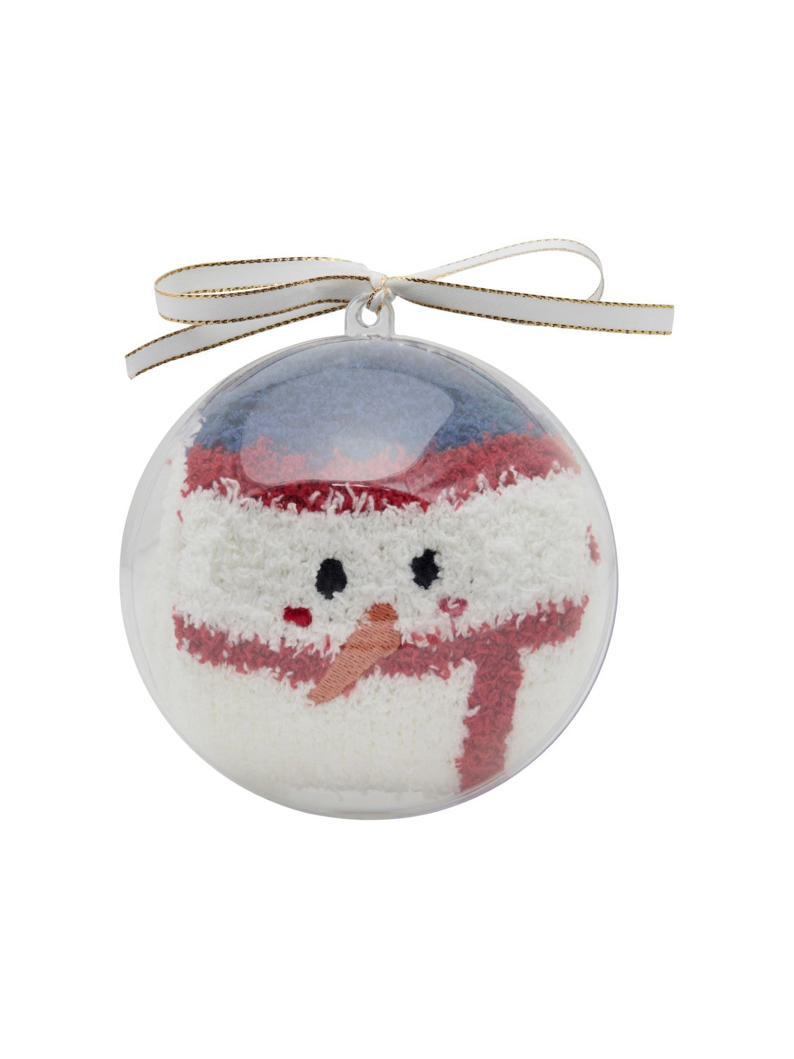 Boule de Noël avec une paire de chaussette