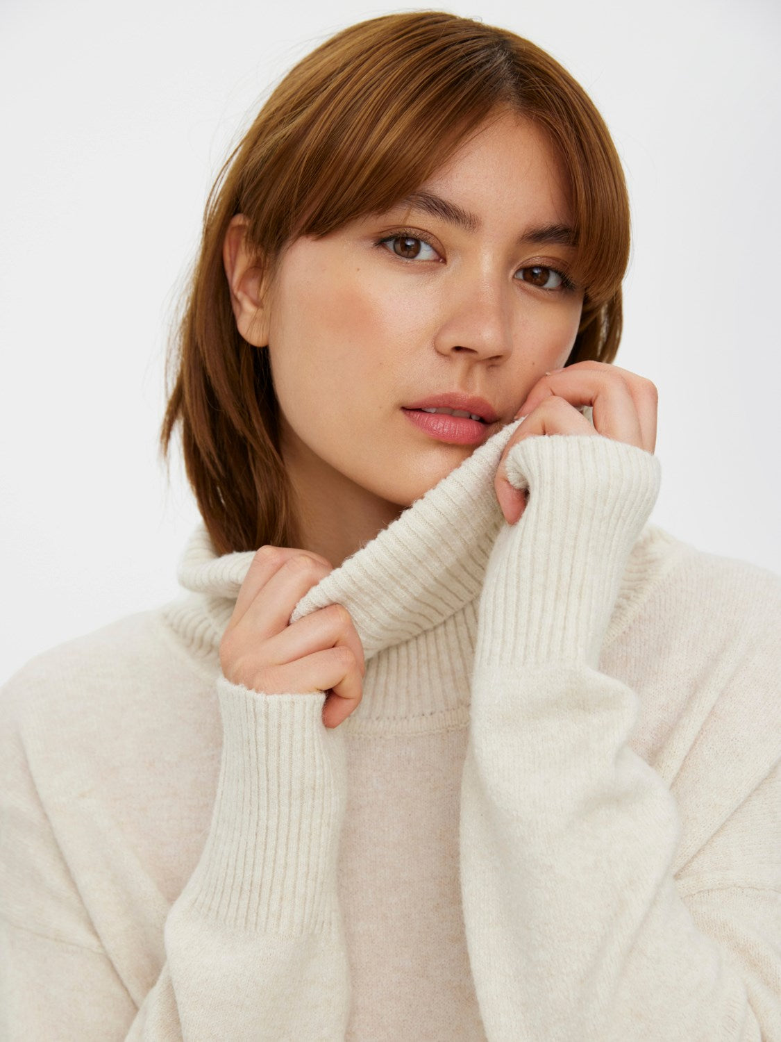 Pull col roulé oversize