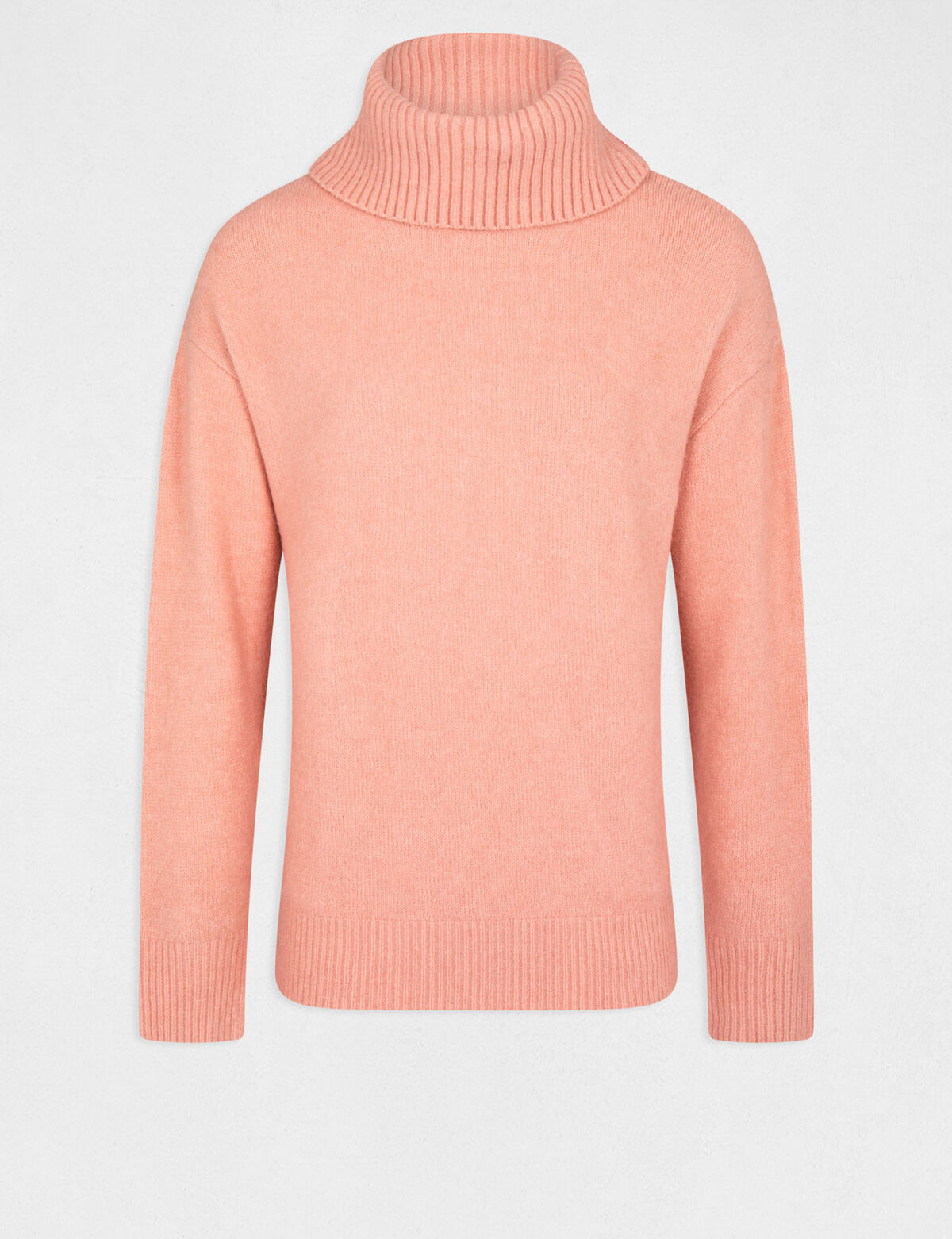 Pull uni col montant