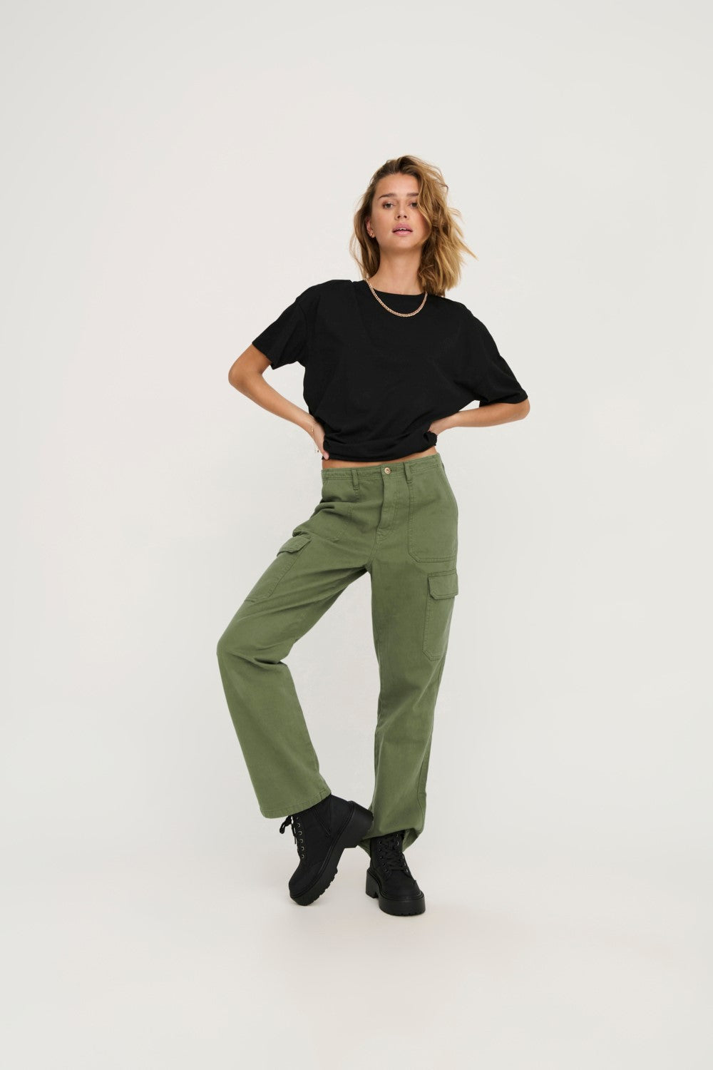 Pantalon cargo large