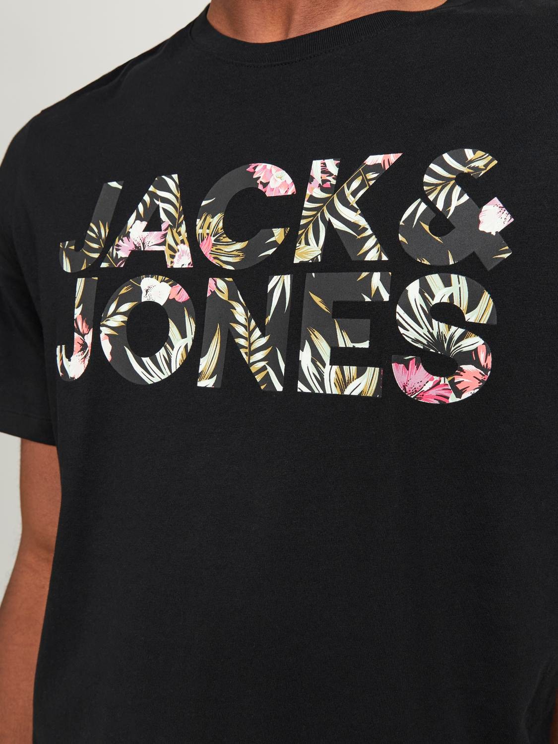 Tee-shirt logoté fleuri