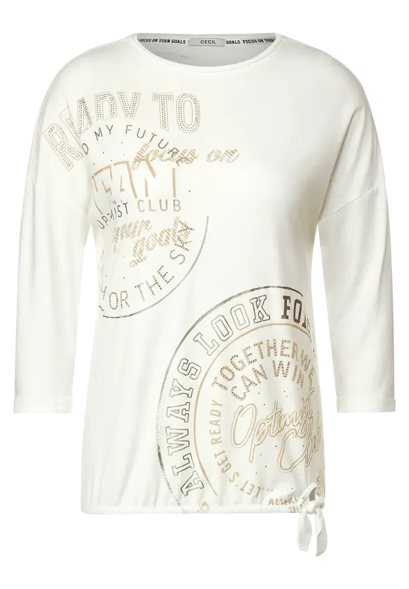 Tee-shirt manches 3/4 à strass