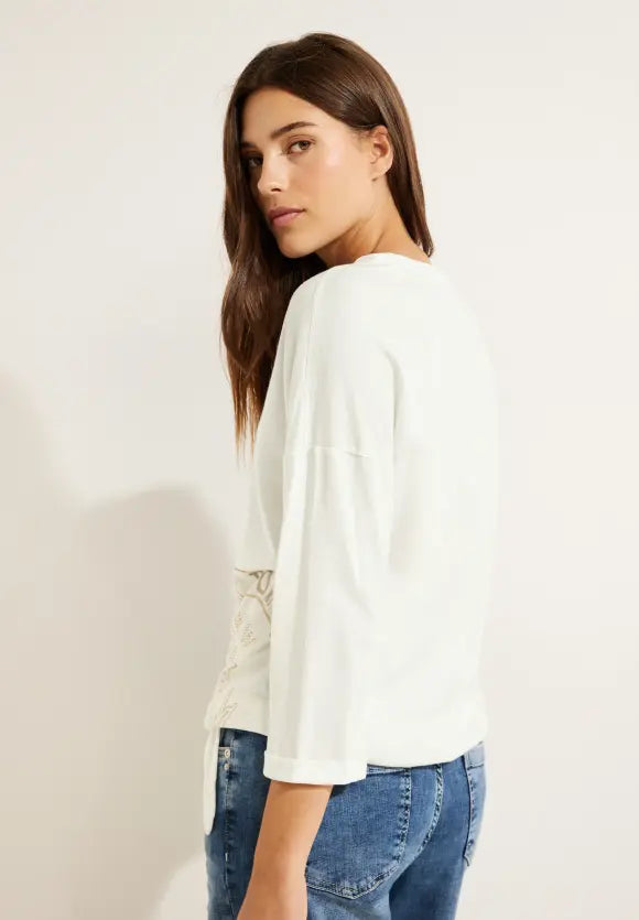 Tee-shirt manches 3/4 à strass