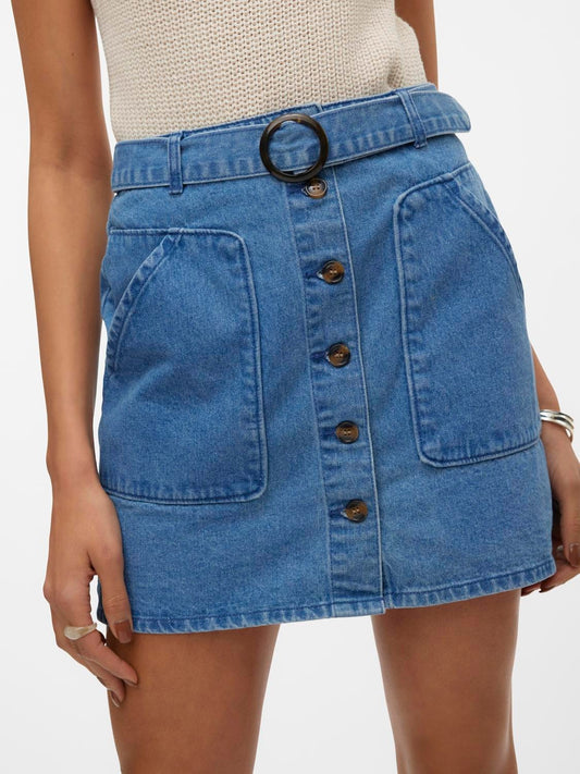 Mini jupe en jean à ceinture