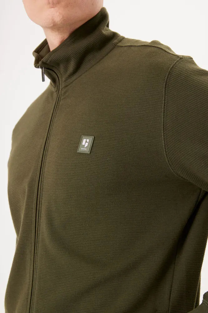 Gilet zipé col montant