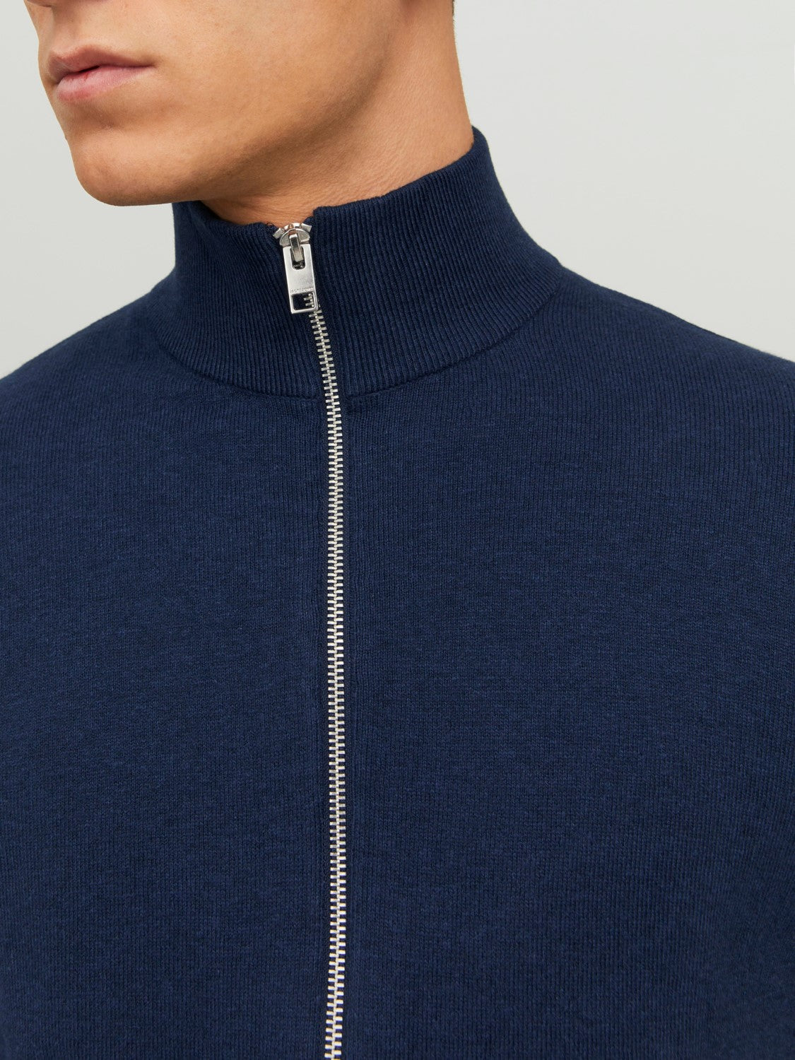 Cardigan zipé marine