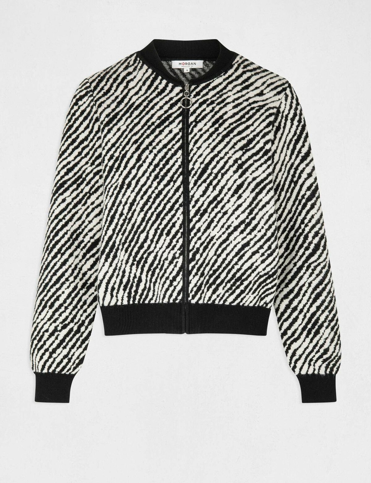 Gilet à zip zébré