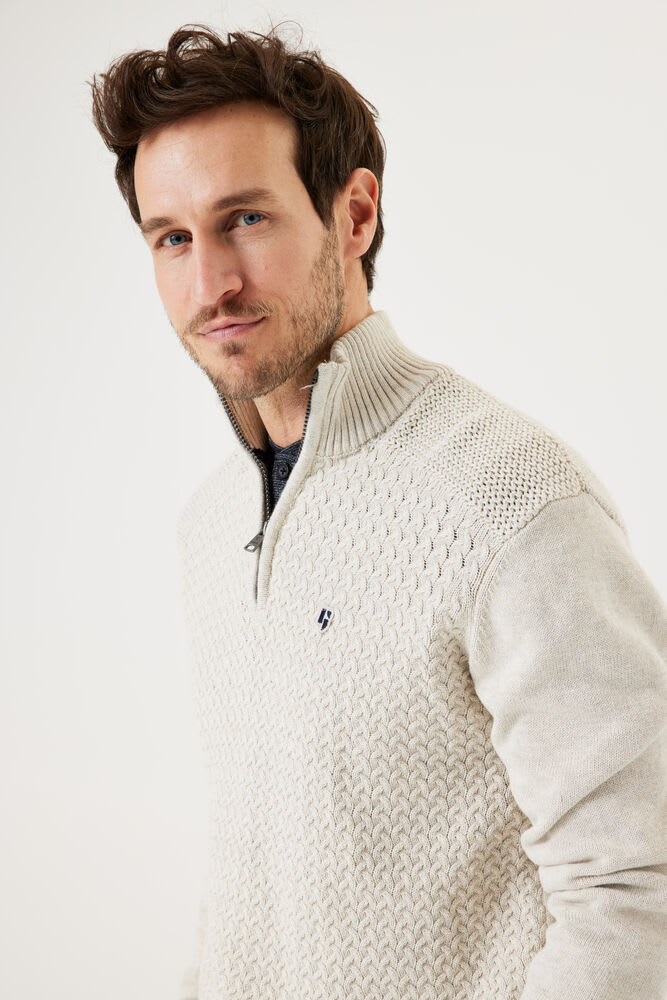 Pull en maille avec zip