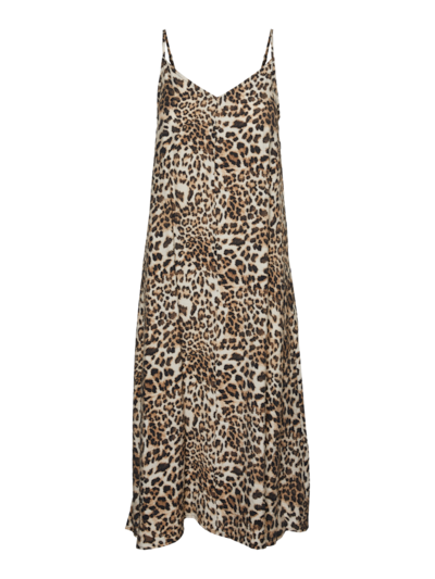 Robe fines bretelles léopard