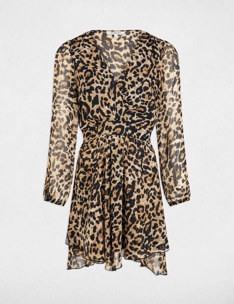 Robe patineuse léopard