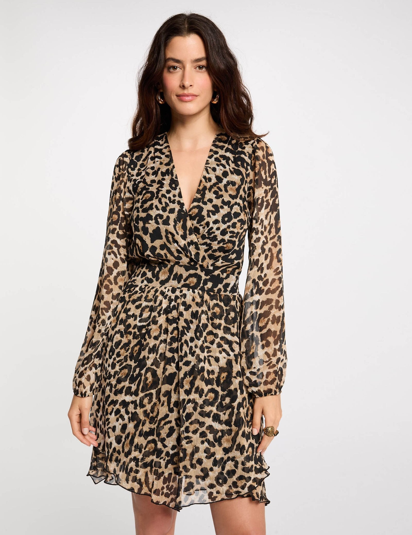 Robe patineuse léopard