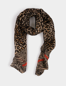 Foulard gaufré léopard