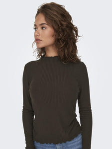 Pull col montant uni