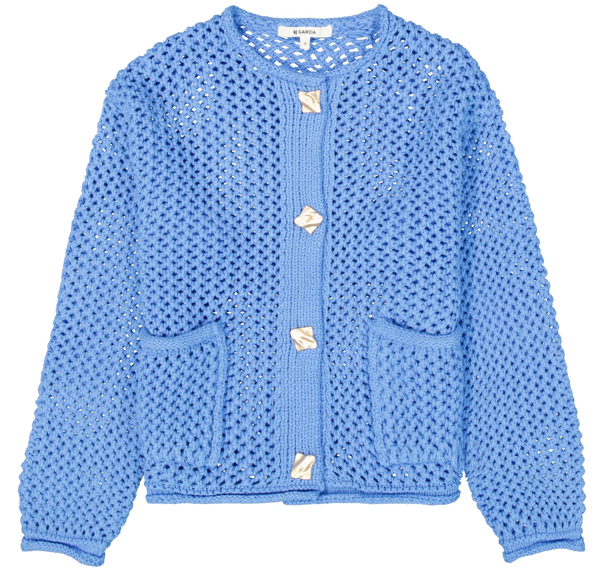 Gilet en maille gros boutons