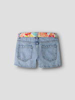 Charger l'image dans la galerie, Short jeans ceinture fleurs
