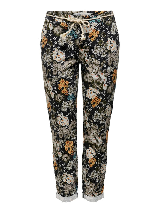 Pantalon chino fleuri