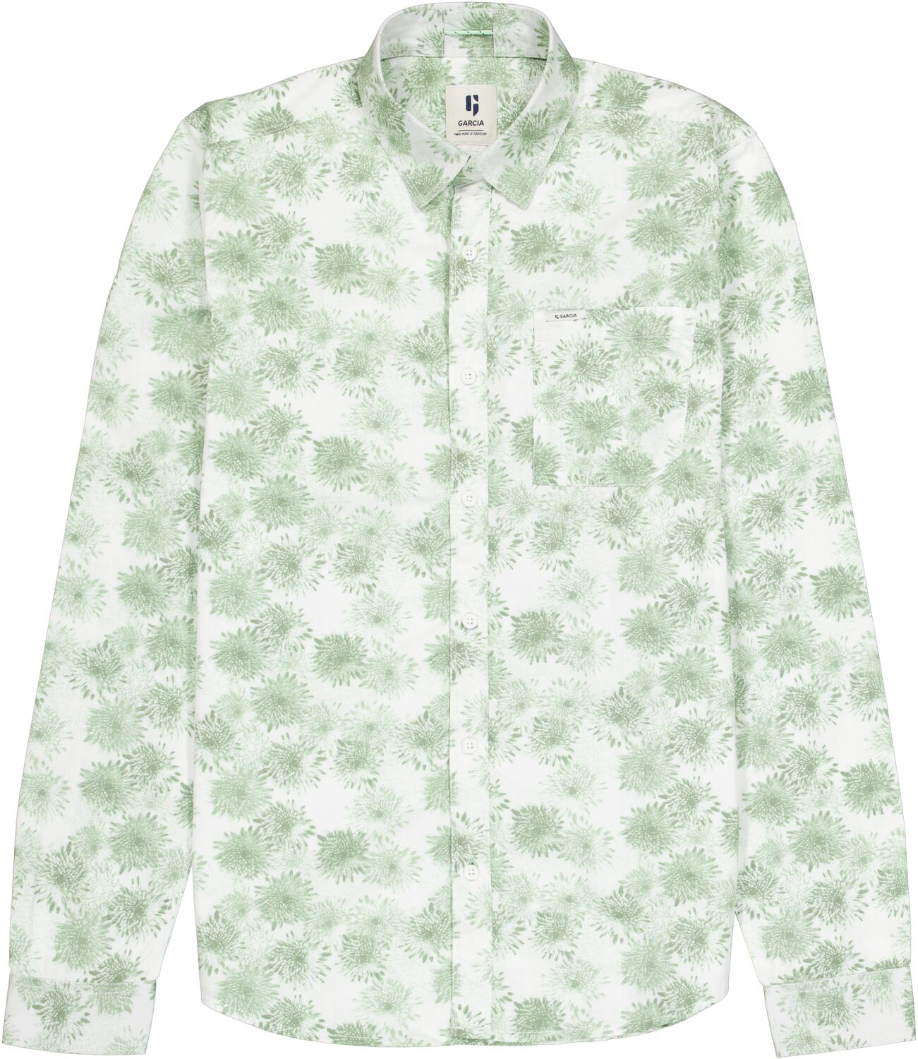 Chemise mouchetée menthe