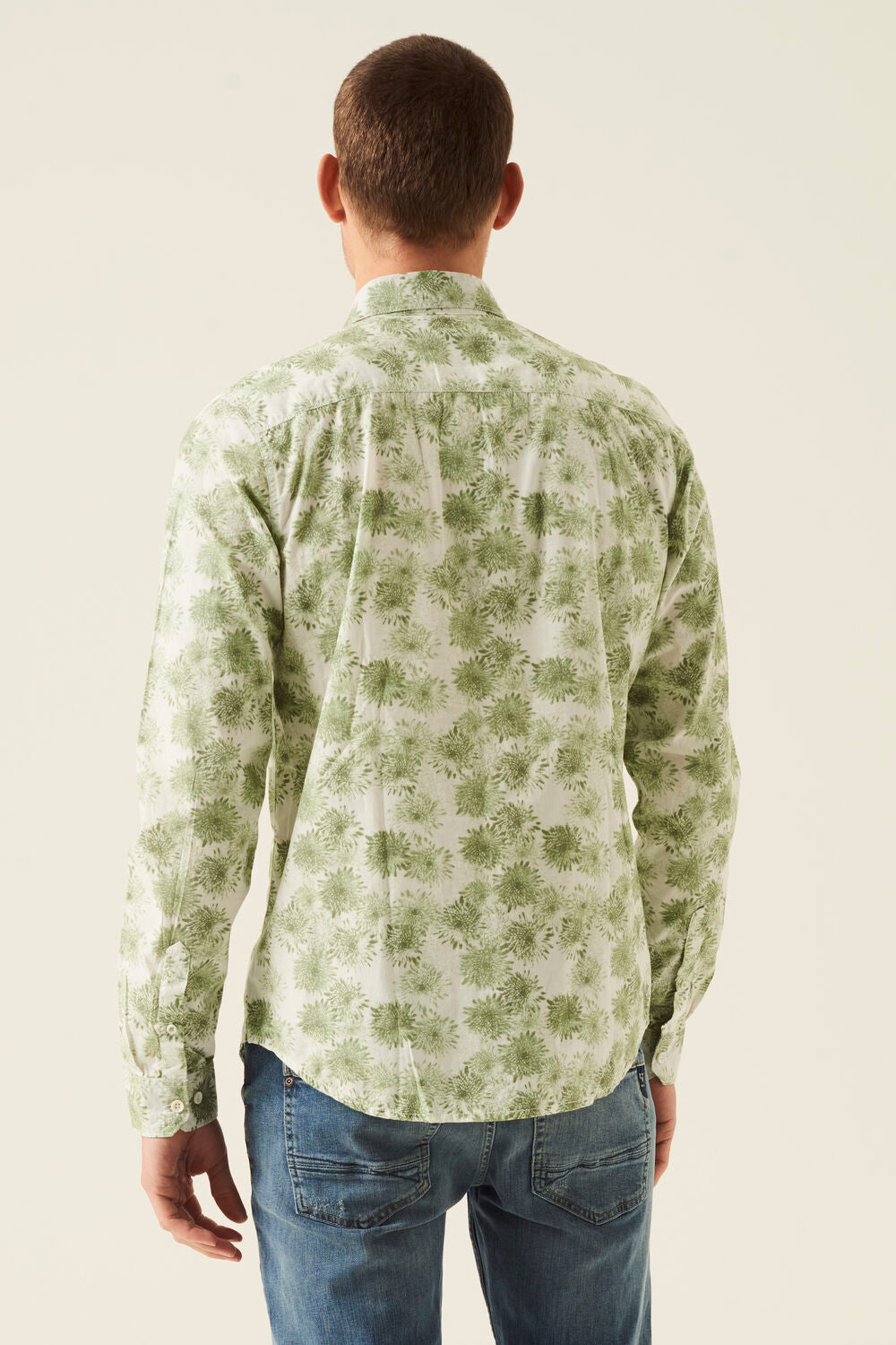 Chemise mouchetée menthe