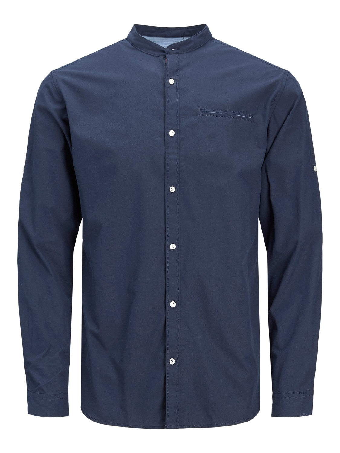 Chemise unie col mao